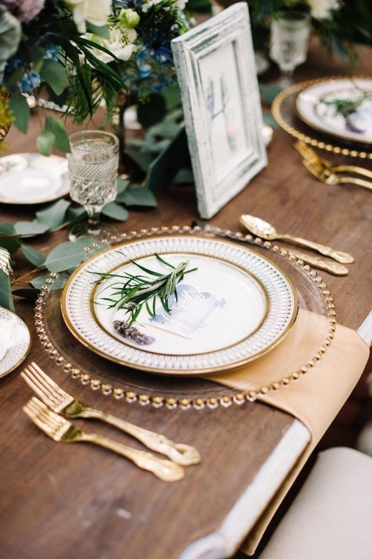 Beautiful  Wedding Gold and Silver Charger Plates.