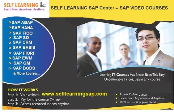 SAP All Videos Are Available in SELF LEARNING SAP 