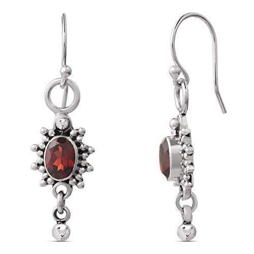 Garnet Dangle Earrings - Halloween Sale 2019